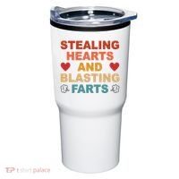Stealing Hearts And Blasting Farts Funny Valentines Day Tumbler thumb 0