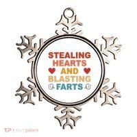 Stealing Hearts And Blasting Farts Funny Valentines Day Ornament thumb 0