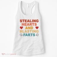 Stealing Hearts And Blasting Farts Funny Valentines Day Women's Tank Top thumb 0