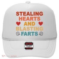 Stealing Hearts And Blasting Farts Funny Valentines Day Hat thumb 0