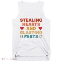 Stealing Hearts And Blasting Farts Funny Valentines Day Tank Top thumb 0