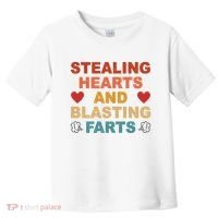 Stealing Hearts And Blasting Farts Funny Valentines Day Toddler T-Shirt thumb 0