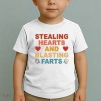 Stealing Hearts And Blasting Farts Funny Valentines Day Toddler T-Shirt thumb 2