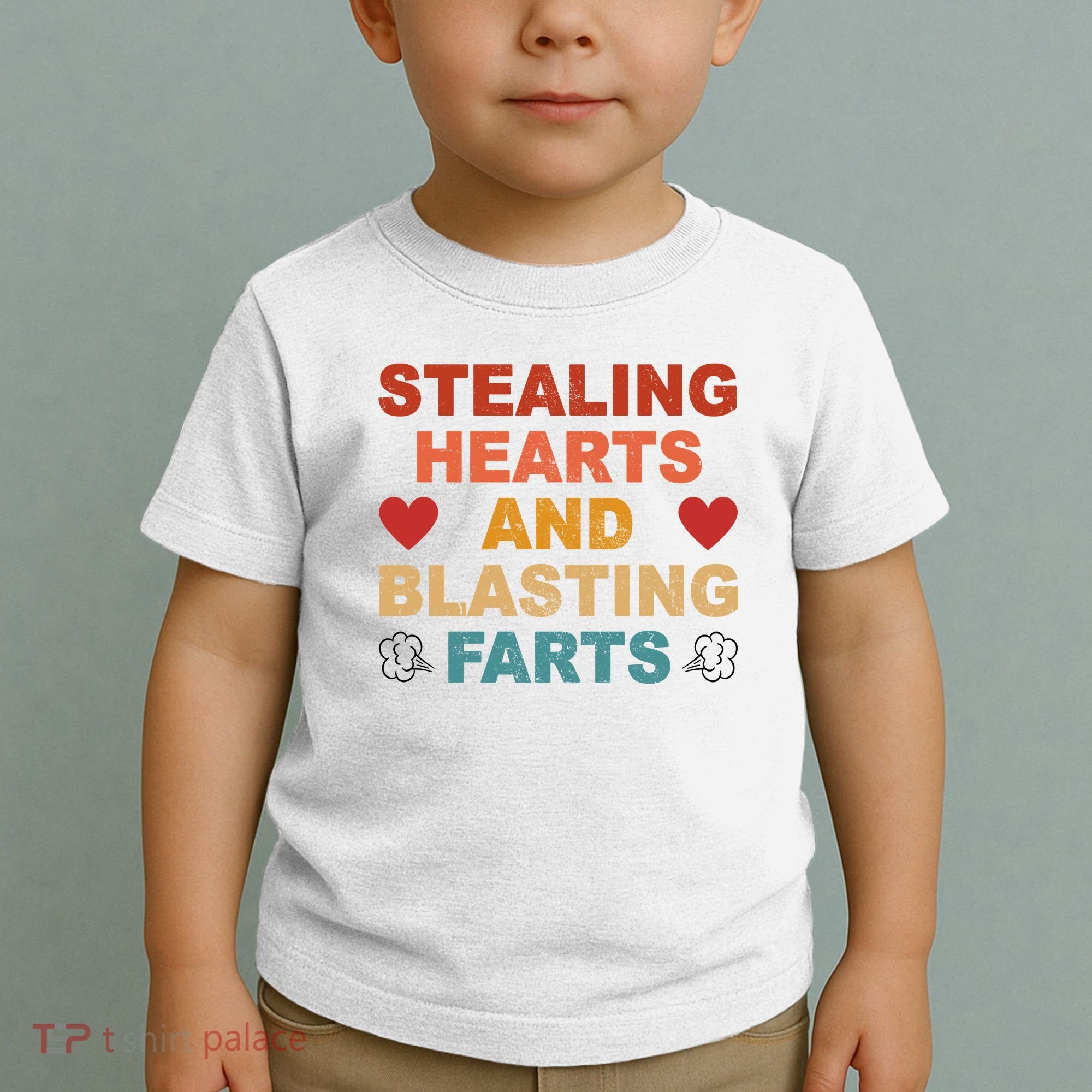Stealing Hearts And Blasting Farts Funny Valentines Day Toddler T-Shirt