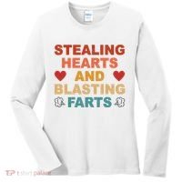 Stealing Hearts And Blasting Farts Funny Valentines Day Women's Long Sleeve Shirt thumb 0