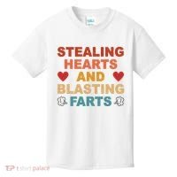 Stealing Hearts And Blasting Farts Funny Valentines Day Kids T-Shirt thumb 0