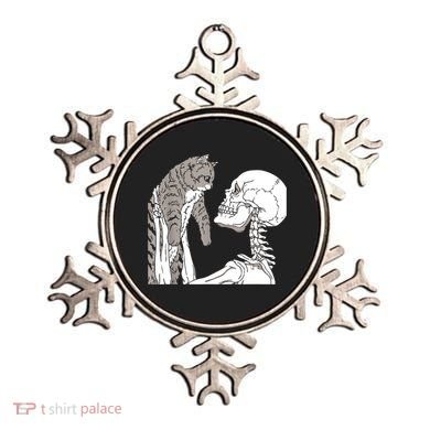 Skeleton Holding A Cat Shirt Lazy Halloween Costume Skull Ornament