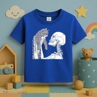 Skeleton Holding A Cat Shirt Lazy Halloween Costume Skull Toddler T-Shirt thumb 3