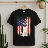 Siberian Husky American Flag 4th Of July Patriotic Dog Lover T-Shirt thumb 2