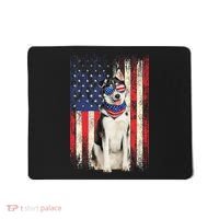 Siberian Husky American Flag 4th Of July Patriotic Dog Lover Mousepad thumb 0