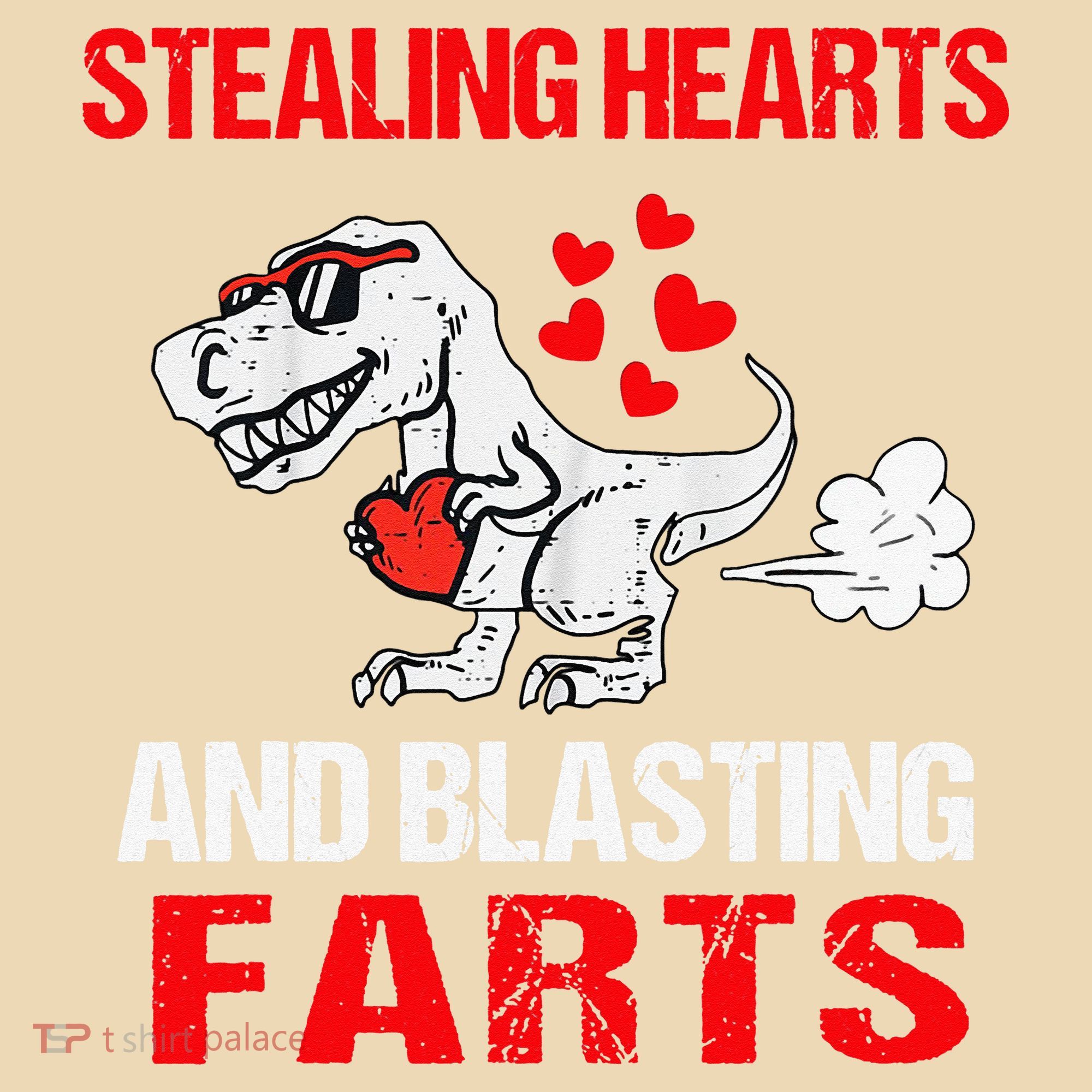 Stealing Hearts And Blasting Farts T Rex Cute Tote Bag