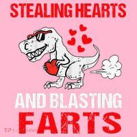 Stealing Hearts And Blasting Farts T Rex Cute Coaster thumb 2