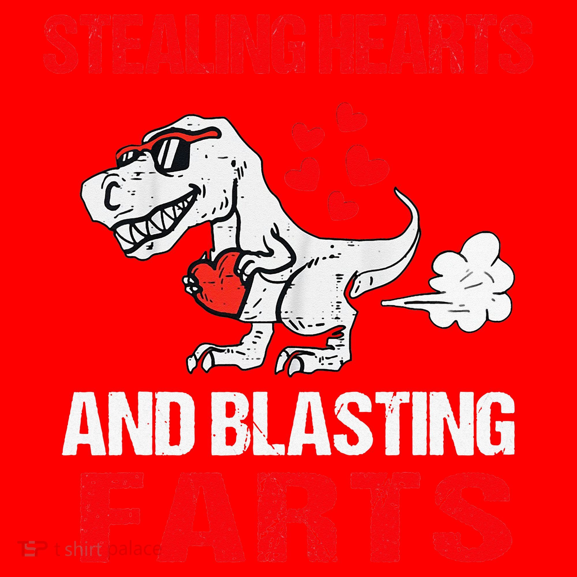 Stealing Hearts And Blasting Farts T Rex Cute Santa Hat