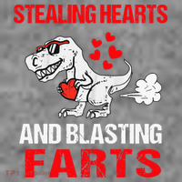 Stealing Hearts And Blasting Farts T Rex Cute Toddler Hoodie thumb 2