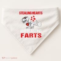 Stealing Hearts And Blasting Farts T Rex Cute USA-Made Doggie Bandana thumb 0