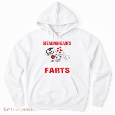 Stealing Hearts And Blasting Farts T Rex Cute Hoodie