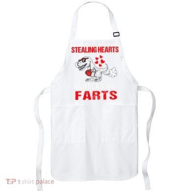 Stealing Hearts And Blasting Farts T Rex Cute Apron