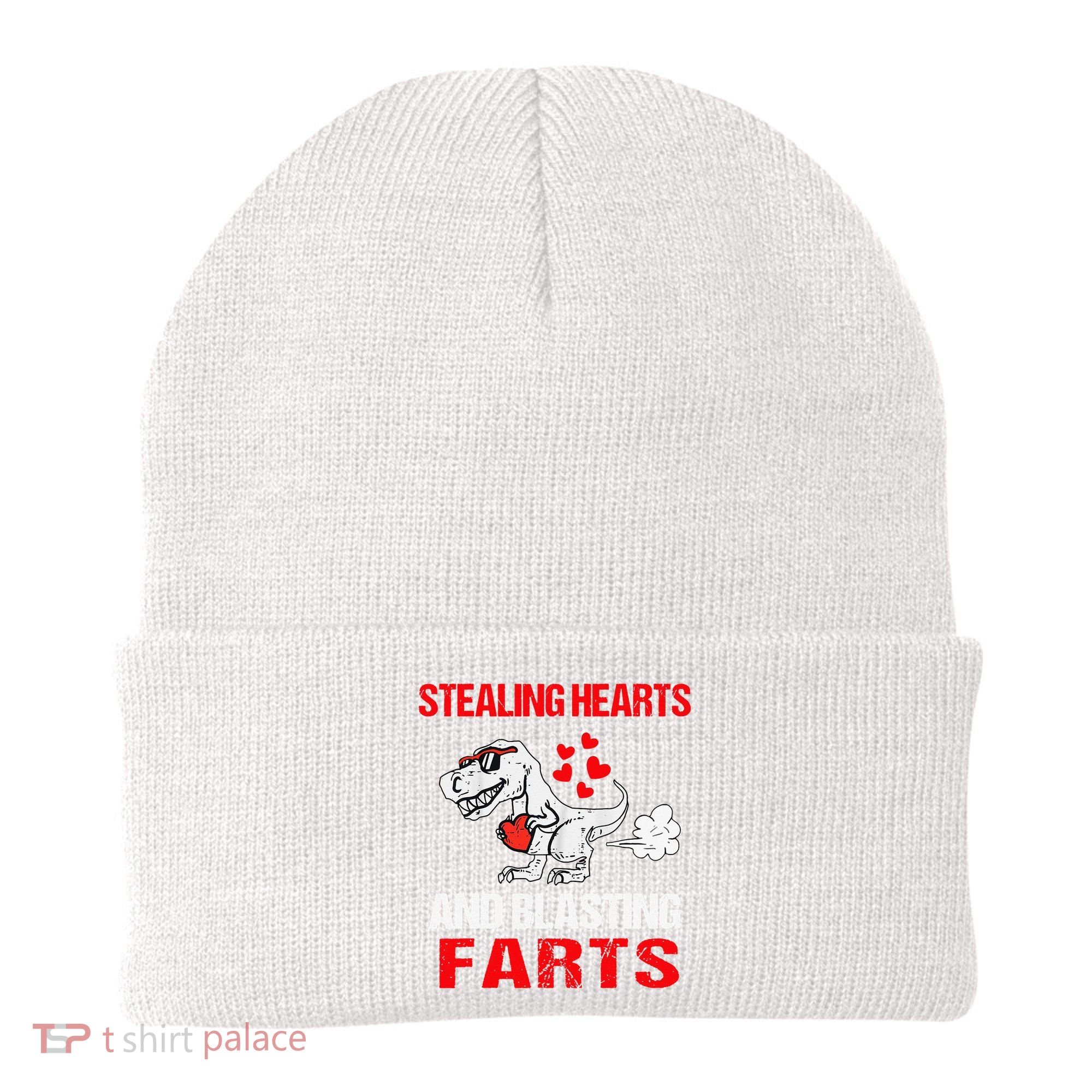 Stealing Hearts And Blasting Farts T Rex Cute Beanie