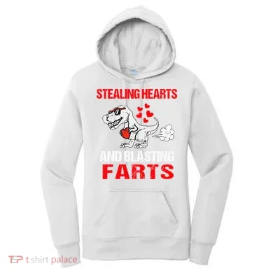 Stealing Hearts And Blasting Farts T Rex Cute Women's Hoodie
