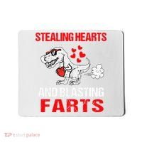 Stealing Hearts And Blasting Farts T Rex Cute Mousepad thumb 0