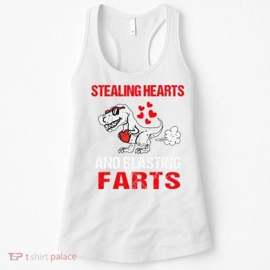 Stealing Hearts And Blasting Farts T Rex Cute Women's Tank Top
