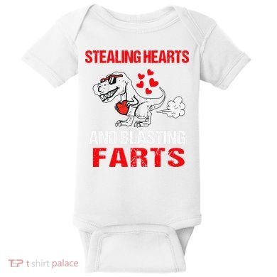 Stealing Hearts And Blasting Farts T Rex Cute Baby Bodysuit
