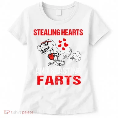 Stealing Hearts And Blasting Farts T Rex Cute Women's T-Shirt