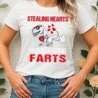 Stealing Hearts And Blasting Farts T Rex Cute Women's T-Shirt thumb 2
