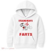 Stealing Hearts And Blasting Farts T Rex Cute Kids Hoodie thumb 0