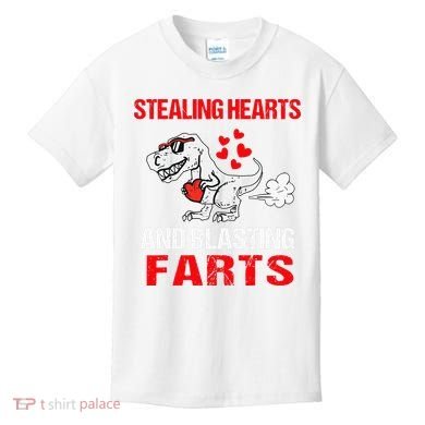 Stealing Hearts And Blasting Farts T Rex Cute Kids T-Shirt