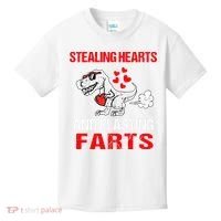 Stealing Hearts And Blasting Farts T Rex Cute Kids T-Shirt thumb 0
