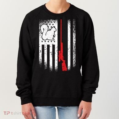 Squirrel Hunter American Flag Varmint Squirrel Hunting Gift Women's Sweatshirt