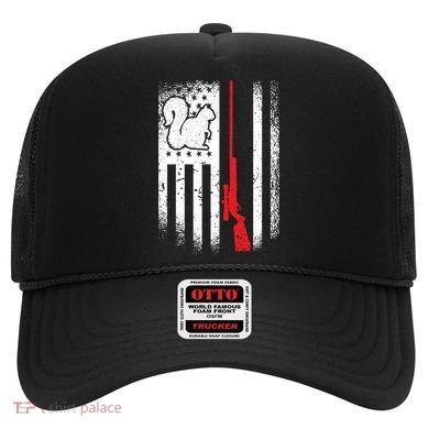 Squirrel Hunter American Flag Varmint Squirrel Hunting Gift Hat