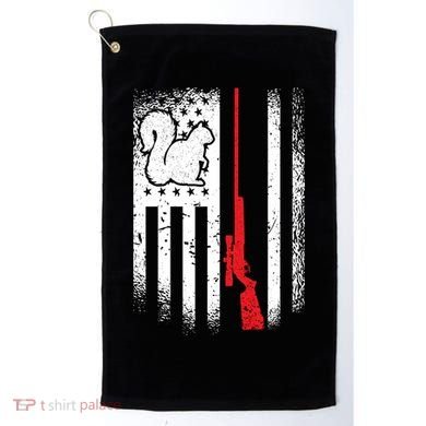 Squirrel Hunter American Flag Varmint Squirrel Hunting Gift Golf Towel