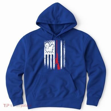 Squirrel Hunter American Flag Varmint Squirrel Hunting Gift Hoodie