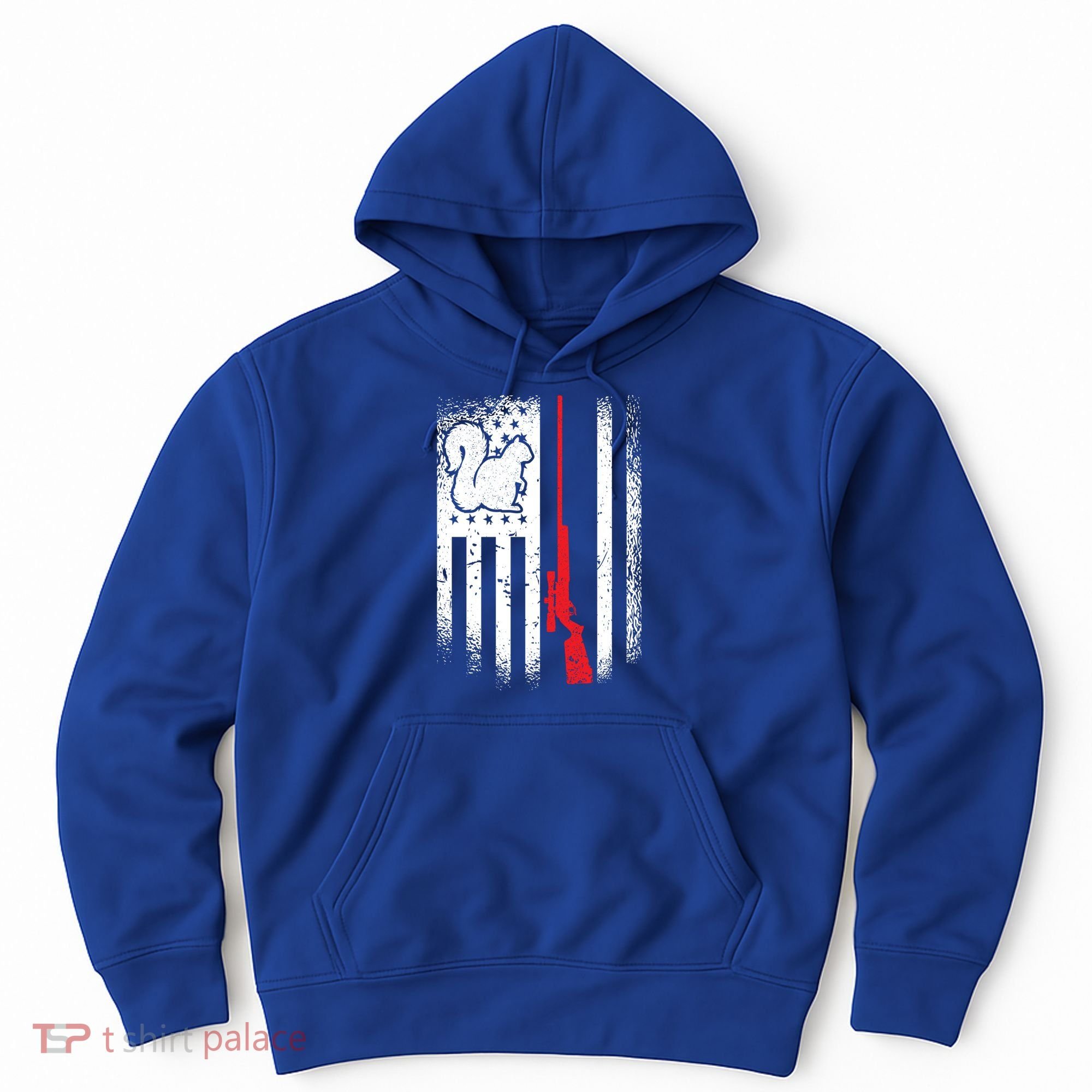 Squirrel Hunter American Flag Varmint Squirrel Hunting Gift Hoodie