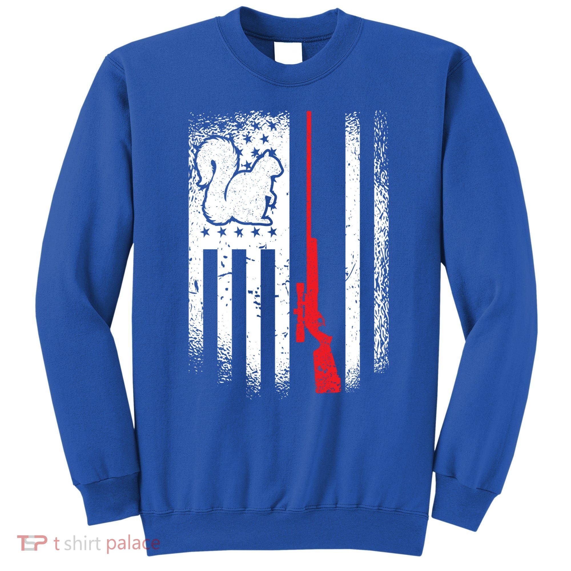 Squirrel Hunter American Flag Varmint Squirrel Hunting Gift Sweatshirt