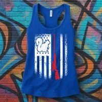 Squirrel Hunter American Flag Varmint Squirrel Hunting Gift Women's Tank Top thumb 3