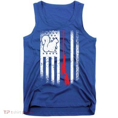 Squirrel Hunter American Flag Varmint Squirrel Hunting Gift Tank Top