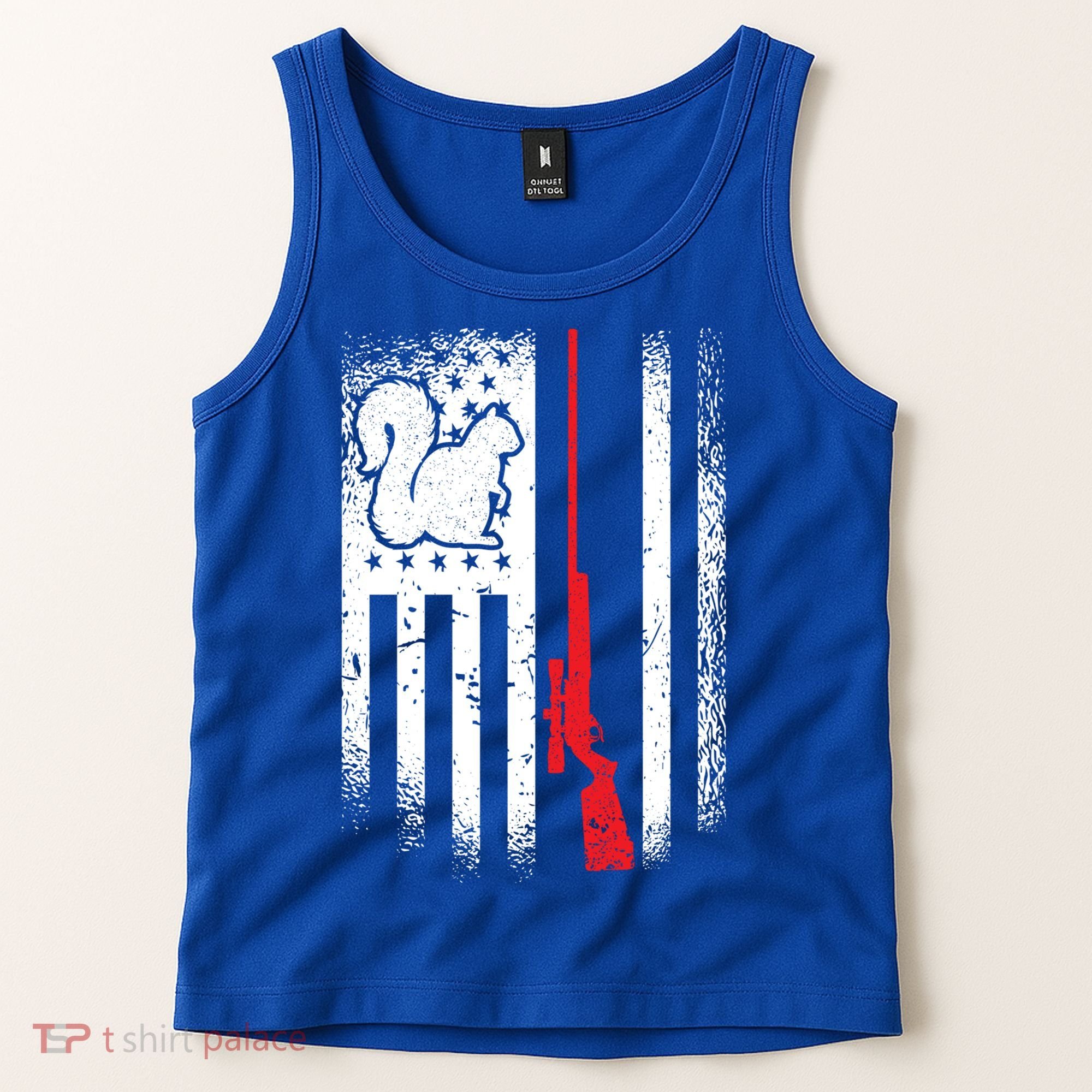 Squirrel Hunter American Flag Varmint Squirrel Hunting Gift Tank Top