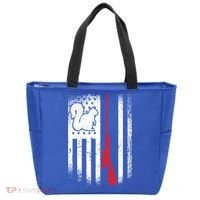 Squirrel Hunter American Flag Varmint Squirrel Hunting Gift Tote Bag thumb 0