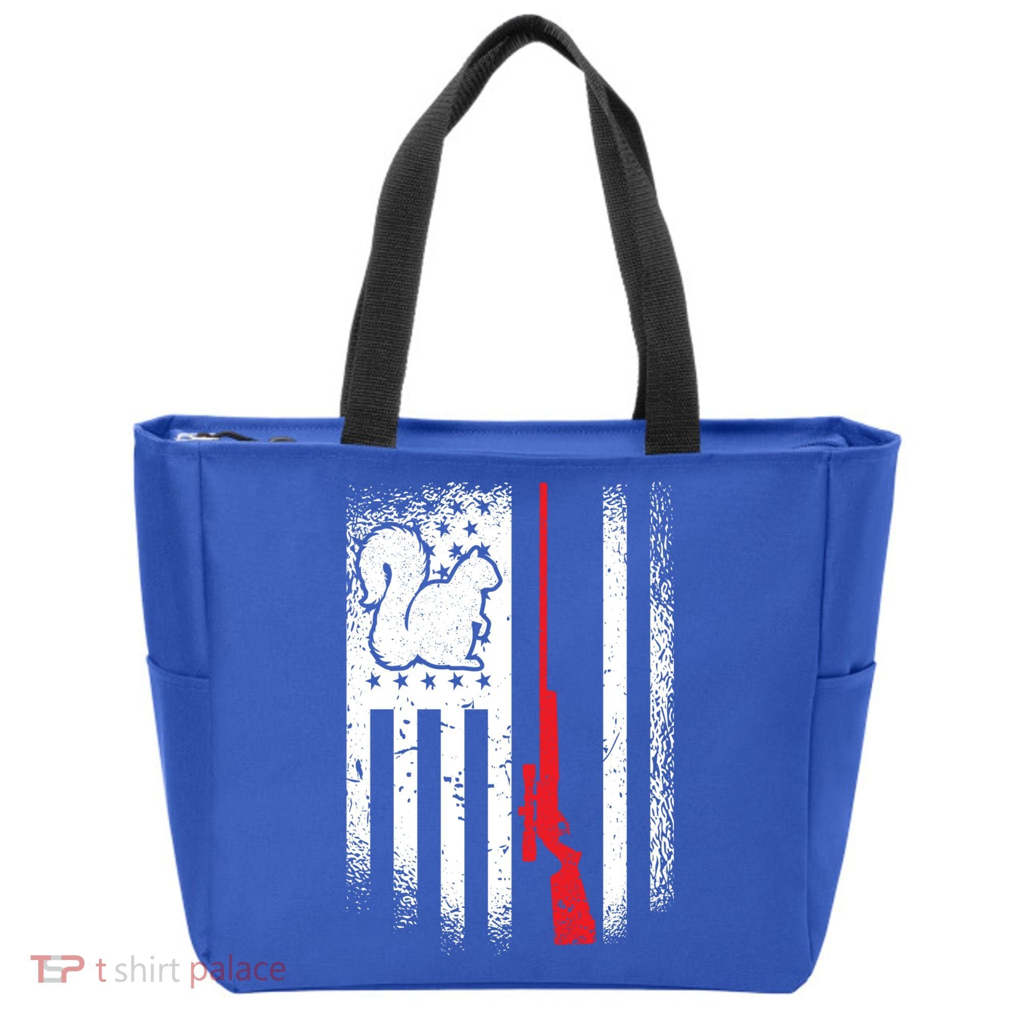 Squirrel Hunter American Flag Varmint Squirrel Hunting Gift Tote Bag