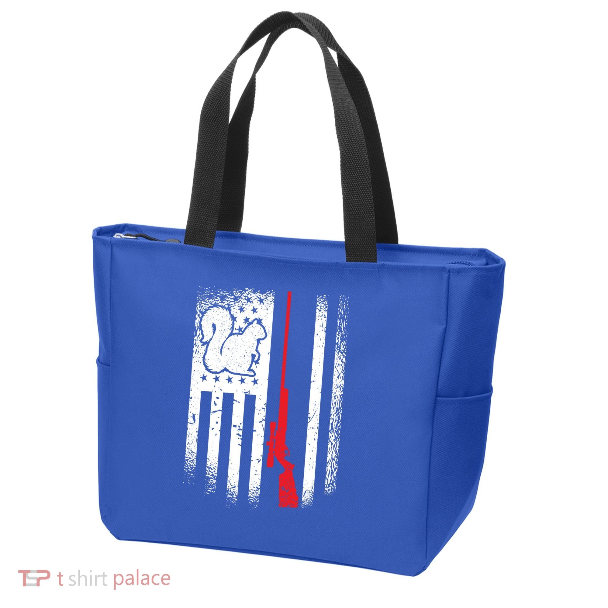Squirrel Hunter American Flag Varmint Squirrel Hunting Gift Tote Bag