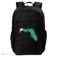 Santa Hat And Lights State Outline Christmas In Florida Backpack thumb 0