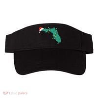 Santa Hat And Lights State Outline Christmas In Florida Visor thumb 0