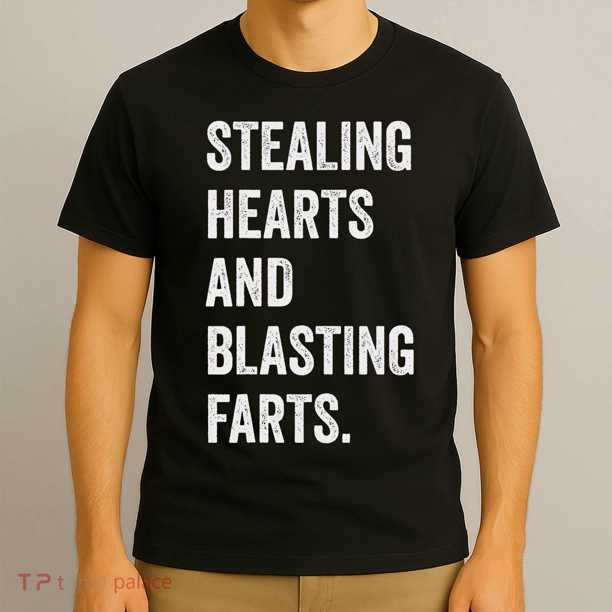 Stealing Hearts And Blasting Farts Retro Vintage T-Shirt