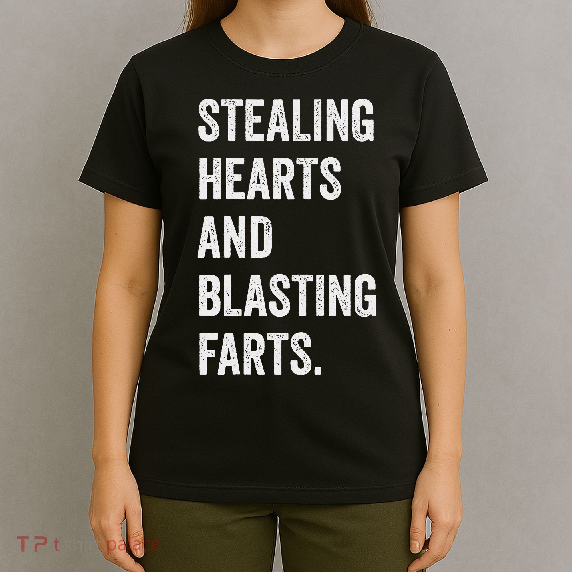 Stealing Hearts And Blasting Farts Retro Vintage T-Shirt