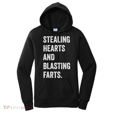 Stealing Hearts And Blasting Farts Retro Vintage Women's Hoodie