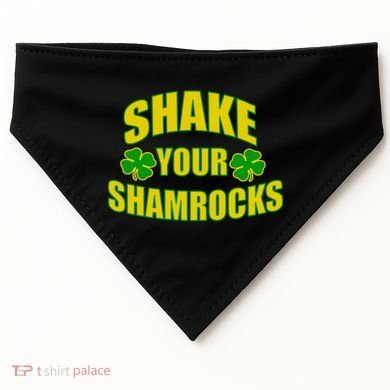 Shake Your Shamrocks Funny St Patricks Day USA-Made Doggie Bandana