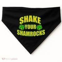 Shake Your Shamrocks Funny St Patricks Day USA-Made Doggie Bandana thumb 0